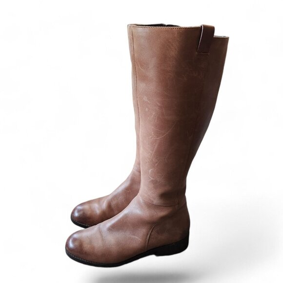 Cole Haan Katrina Riding Boot Brown Leather Size 8.5 B W08604 Knee High‎ - Picture 1 of 15